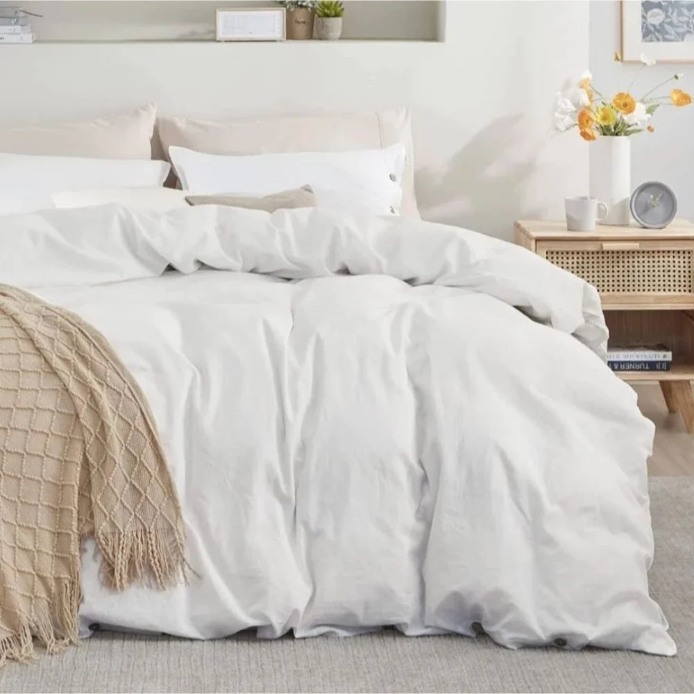 White Duvet Cover Set Bedsure - King